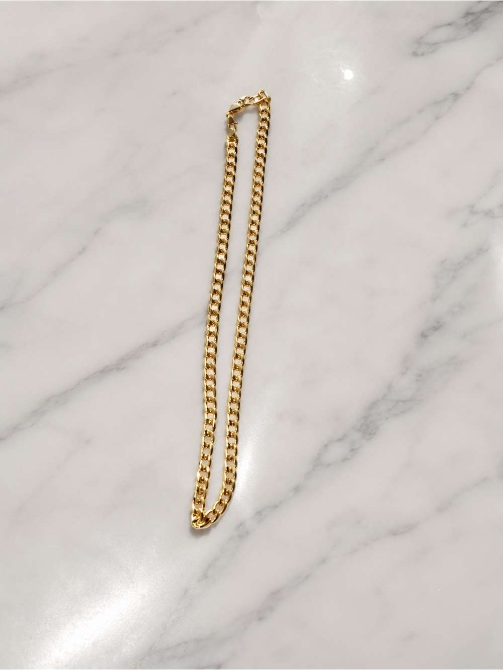 14k Gold plated Curb Chain Necklace - Classic Link